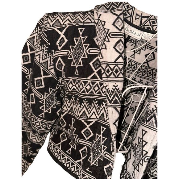 Authentic VINTAGE VTG RARE FLASHBACK SOUTHWESTERN CROPPED WESTERN AZTEC KILIM Th - Picture 3 of 8